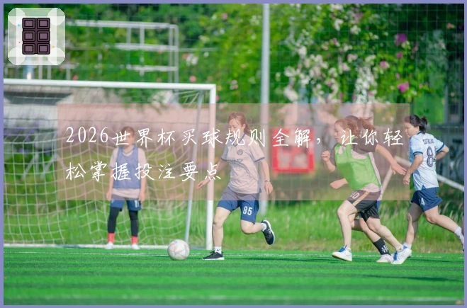 2026世界杯买球规则全解，让你轻松掌握投注要点